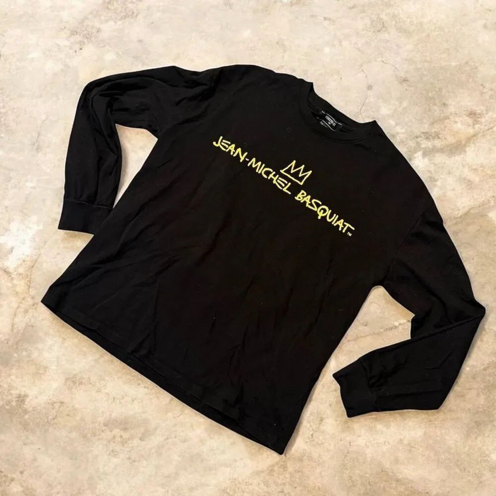 Forever 21 Men Basquiat Graphic Art Black Printed Long Sleeve Large